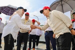 Otorita Ibu Kota Nusantara (IKN) menerima kunjungan Deputy Premier Sarawak, Datuk Amar Haji Awang Tengah bin Ali Hasan (kanan) di Nusantara, pada Minggu (27/07/2025)