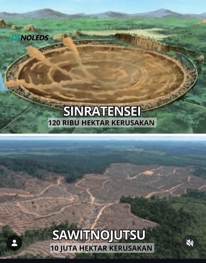 Meme sawit dan "Shinra Tensei"