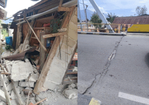 Dampak kerusakan pada salah satu fasilitas bangunan akibat guncangan kuat gempa tektonik M 6,7 di Sulawesi Tengah, Selasa (16/6/2026). Hingga kini, rincian jumlah bangunan rusak dan potensi adanya korban jiwa masih dalam proses pendataan oleh BNPB dan BPBD setempat. (Foto: BNPB)